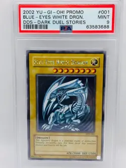 Yu-Gi-Oh! PSA 9 MINT Blue-Eyes White Dragon DDS-001 - Image 1