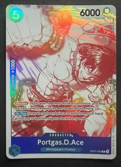 ONE PIECE Gioco di Carte TCG / Portgas.D.Ace OP07-053 V.5 / Promo ENG NM Holo - Image 1