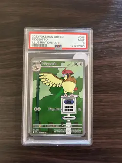 2023 Pokemon Obsidian Flames PSA 9 Pidgeotto #208 Illustration Rare - Image 1