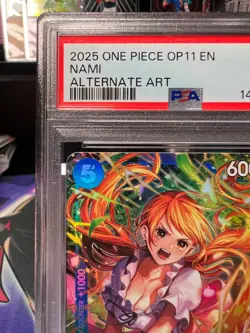 One Piece Nami (054) (Alternate Art) OP11-054 A Fist of Divine Speed Foil PSA 10 - Image 2