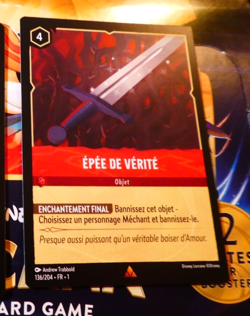 LORCANA TRADING CARD GAME DISNEY CHAPITRE 1 CARTE EPEE DE VERITE 136/204 FR MINT - Image 1