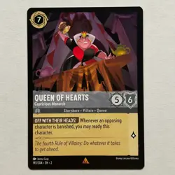 Queen of Hearts 192/204 Disney Lorcana Rise of the Floodborn Regular Rare NM - Image 1