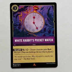 White Rabbit's Pocket Watch 68/204 Disney Lorcana The First Chapter Rare Card NM - Image 1