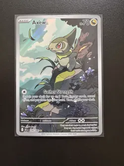 Axew 145/086 Pokemon TCG SV Black Bolt Illustration Rare Card - Image 1