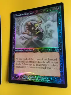 Insubordination x3 Enchant Mercadian Masques. FOIL. Magic the Gathering Card. - Image 4
