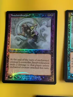 Insubordination x3 Enchant Mercadian Masques. FOIL. Magic the Gathering Card. - Image 5