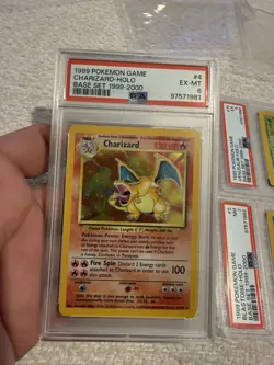 PSA 6 4TH PRINT Charizard 4/102 Holo Base Set 1999-2000 Pokemon card TCG RARE - Image 1
