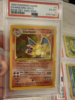 PSA 6 4TH PRINT Charizard 4/102 Holo Base Set 1999-2000 Pokemon card TCG RARE - Image 3