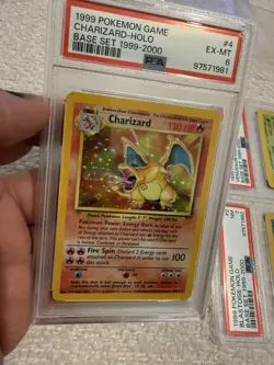 PSA 6 4TH PRINT Charizard 4/102 Holo Base Set 1999-2000 Pokemon card TCG RARE - Image 4