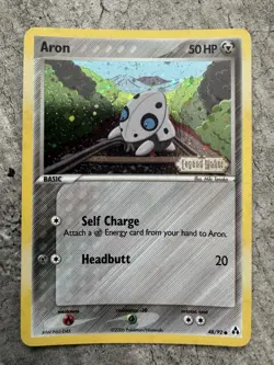 Pokemon Card TCG Aron Reverse Holo Stamped EX Legend Maker 48/92 - NM - Image 1