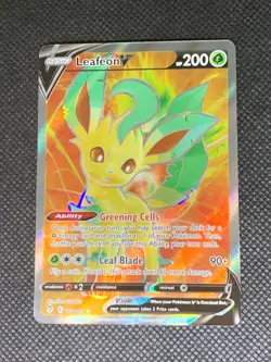 Leafeon V 166/203 - Evolving Skies Pokemon Card - NM - Image 1
