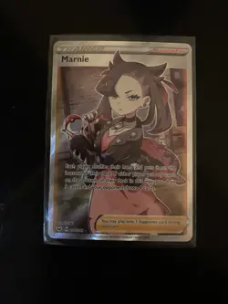 Pokemon Marnie Full Art Holo Trainer-Supporter Ultra Rare Swsh01 200/202 Card - Image 1