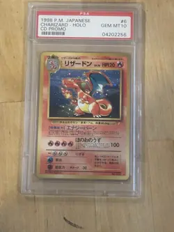 Pokemon Charizard Holo CD Promo Japanese PSA 10 Card #006 Vintage 1998 - Image 1