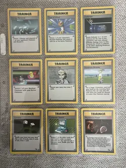 1999 Original Vintage Pokemon Trainer Set (9) Card Lot WOTC Rare Black Star - Image 1