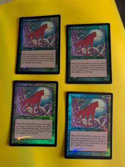 Howling Wolf x4 playset. Mercadian Masques. FOIL. Magic the Gathering Card. - Image 1