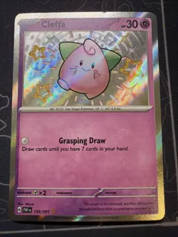 Cleffa (Paldean Fates 150/91) baby shiny rare Pokemon card LP - Image 1