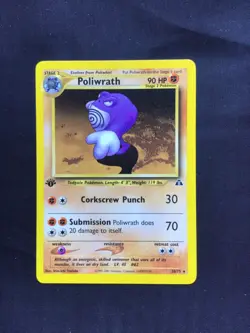 Pokemon Cards: Neo Discovery 1st Edition Rare: Poliwrath 28/75 - Image 1