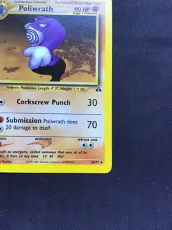 Pokemon Cards: Neo Discovery 1st Edition Rare: Poliwrath 28/75 - Image 4