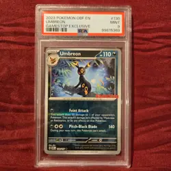 2023 Pokemon Umbreon GameStop Exclusive Promo OBF #130/197 PSA 9 Mint - Image 1