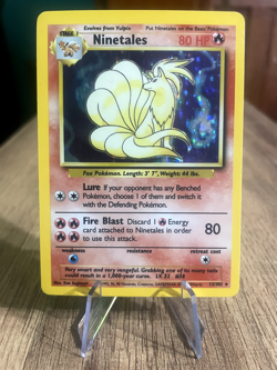 Ninetales 12/102 Holo Rare Base Set Pokemon Card TCG - Image 1
