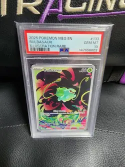 Bulbasaur 133/132 Illustration Rare Mega Evolutions PSA 10 Pokemon TCG Cards - Image 1