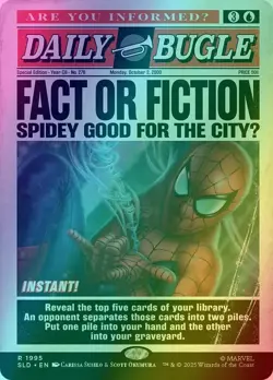 Fact or Fiction Marvel's Spider-Man Daily Bugle Secret Lair Foil MTG NM - Image 1