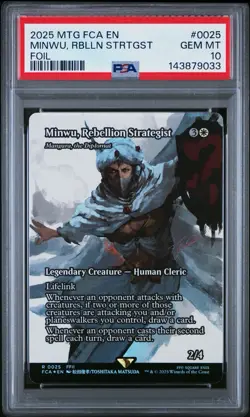 Minwu, Rebellion Strategist (Showcase Foil) - #25 - Final Fantasy - PSA 10 - Image 1