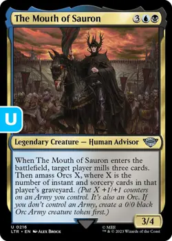 MTG The Mouth of Sauron Lord of the Rings Uncommon Legendary Creature NM - Image 1
