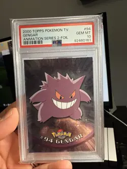 GENGAR PSA 10 holo 2000 Topps Pokemon TV Animation Series 2 Foil #94 LOW POP 35 - Image 1