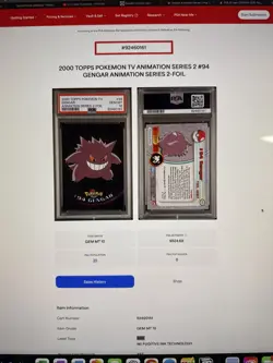 GENGAR PSA 10 holo 2000 Topps Pokemon TV Animation Series 2 Foil #94 LOW POP 35 - Image 3