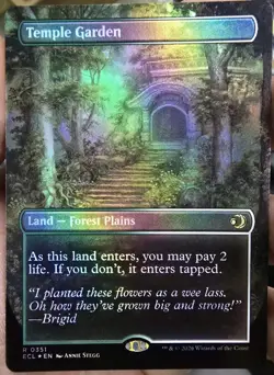 MTG - Temple Garden - ECL 0351 - Borderless Foil - NM - Image 1