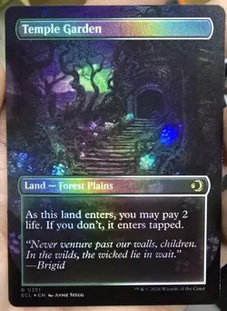 MTG - Temple Garden - ECL 0351 - Borderless Foil - NM - Image 2