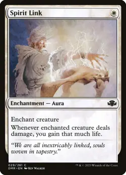 MTG Magic the Gathering Spirit Link (29/520) Dominaria Remastered NM - Image 1