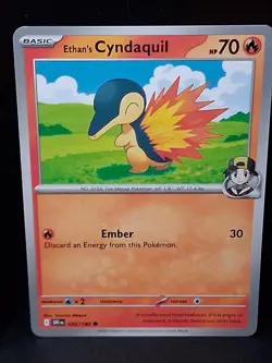 Pokemon TCG * Destined Rivals 032/182 Ethan's Cyndaquil C * UNG NM FRESH PACK - Image 1