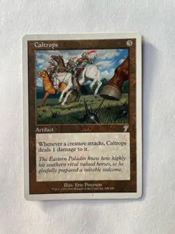 1x Caltrops 7th Edition MTG Magic the Gathering LP Uncommon Artifact (B) - Image 1