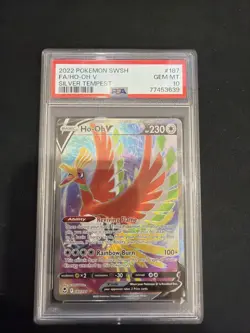 Pokemon Hi-Oh V Silver Tempest Ultra Rare Holo Card 187/195 NM Condition PSA 10 - Image 1