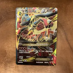 Pokemon M Lucario EX Mega Alternate Art Holo Promo Card 055A/111 220 HP TCG - Image 1