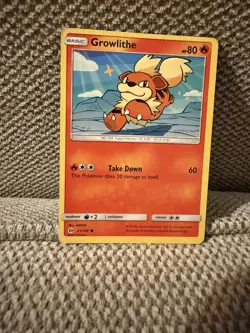 Growlithe Pokemon Card 21/149 Sun & Moon Base Set Common - Image 1