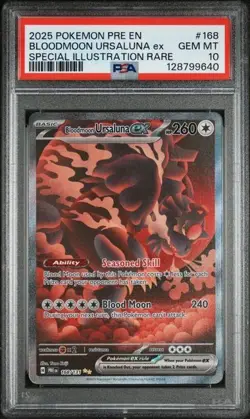 Bloodmoon Ursaluna Ex 168/131 Prismatic Evolutions PSA 10 Pokemon TCG - Image 1