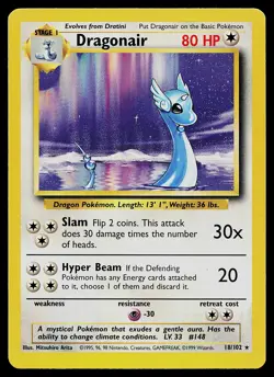 Pokemon Card - Dragonair Base Set 18/102 Rare - Image 1