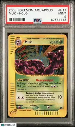 2003 Pokemon Aquapolis Muk Holo PSA 9 H17/H32 - Image 1