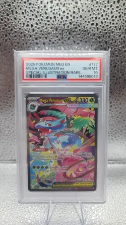 Pokemon Mega Evolution Venusaur EX Special Illustration Rare #177/132 PSA 10 - Image 1