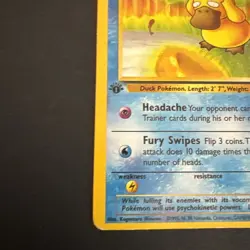 1999 Pokemon Fossil 1st Edition Psyduck 53/62 - Image 5