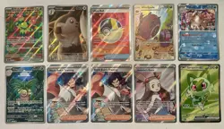 Pokemon Lot of 8 Illustration Rare’s, Full Art Ultra Rare’s & Masterball - Image 1