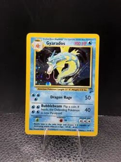 Gyarados, 1999 Pokemon, Base Set 2, Holo Rare, 2nd Edition Card, Collectors - Image 1