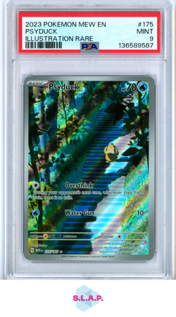 PSYDUCK ILLUSTRATION RARE POKEMON MEW EN-151 2023 175 PSA 9 - Image 1