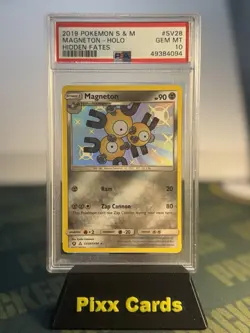 2019 Pokemon Magneton Hidden Fates Shiny Rare PSA 10 - Image 1