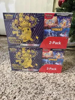 Pokemon Surging Sparks ETB & Booster Bundle 2-Pack (Two) - Image 1