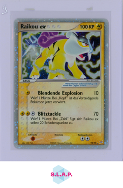RAIKOU EX POKEMON 92 2004 EX TEAM MAGMA VS. TEAM AQUA ULTRA RARE HOLO GERMAN - Image 1
