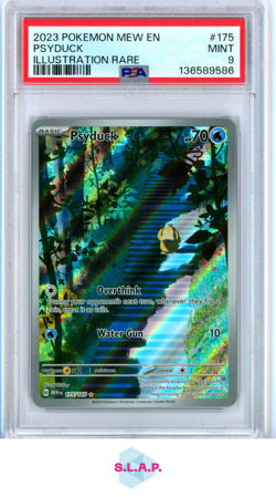 PSYDUCK ILLUSTRATION RARE POKEMON MEW EN-151 2023 175 PSA 9 - Image 1